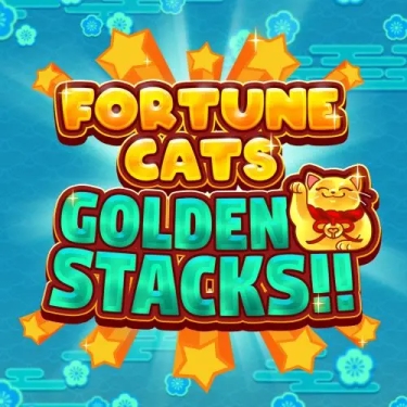 fortune cats golden stacks slot logo