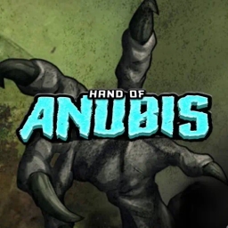 hand of anubis slot grey monster hand and hand of anubis written on it