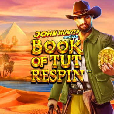 book of tut respin slot man holding a golden coin